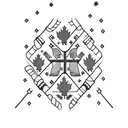 French Canadian Trash Polka Ukrainian Embroidery tattoo design idea