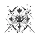 French Canadian Trash Polka Ukrainian Embroidery tattoo design idea