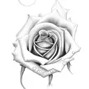 roses and tool tattoo design idea