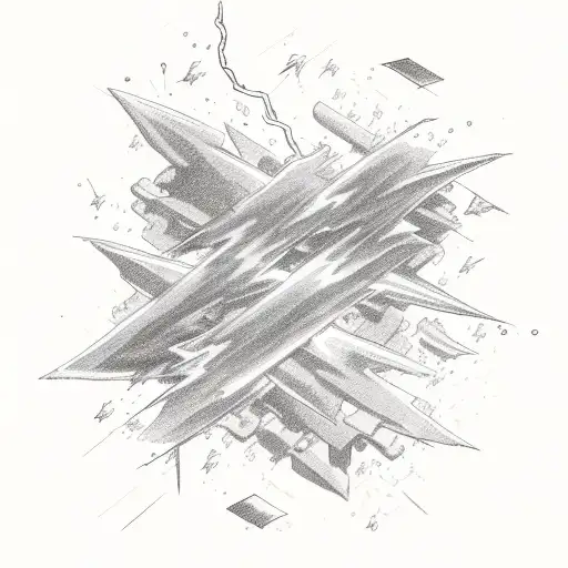 Adrenaline molecule with lightning bolts tattoo design idea