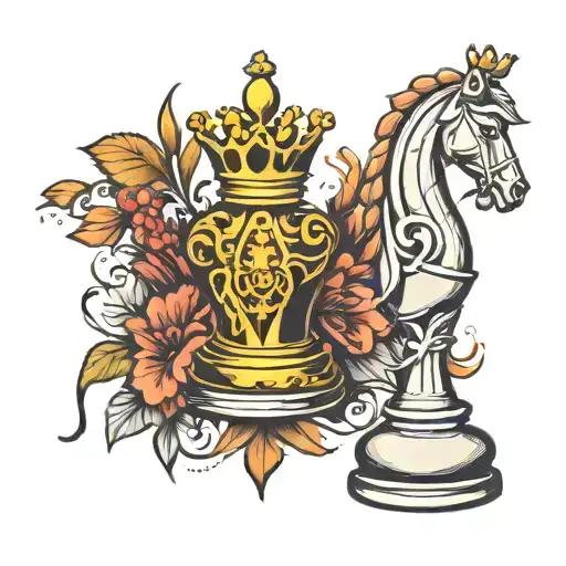 Queen Chess Piece  tattoo design idea