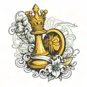 Queen Chess Piece  tattoo design idea