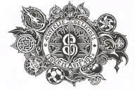 schalke 04 and gelsenkirchen tattoo design idea