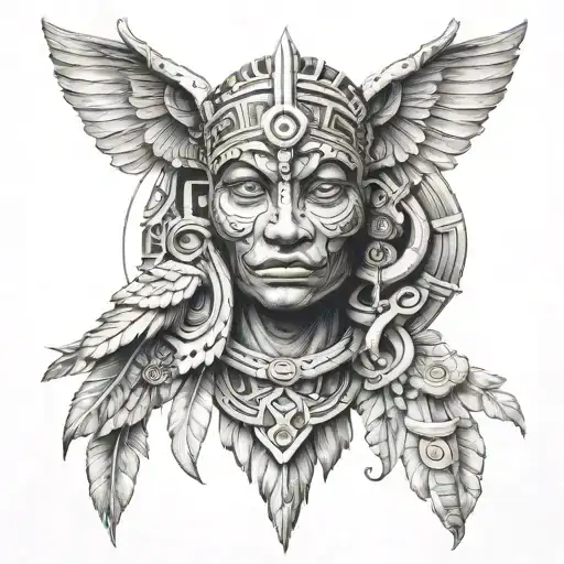 Totem pole inspired design tattoo design idea
