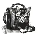 tattoo with the quote: “The kitten didn’t understand why the hell water was leaking into the bag so quickly?” tattoo design idea
