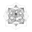 square with triangle inside and hexagon tattoo design idea