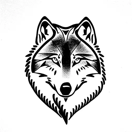 brothers wolfs tattoo design idea