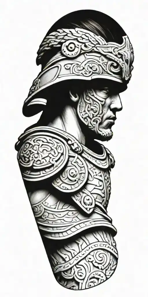roman military tattoo design idea