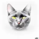 a black cat with yellow eye tattoo design idea