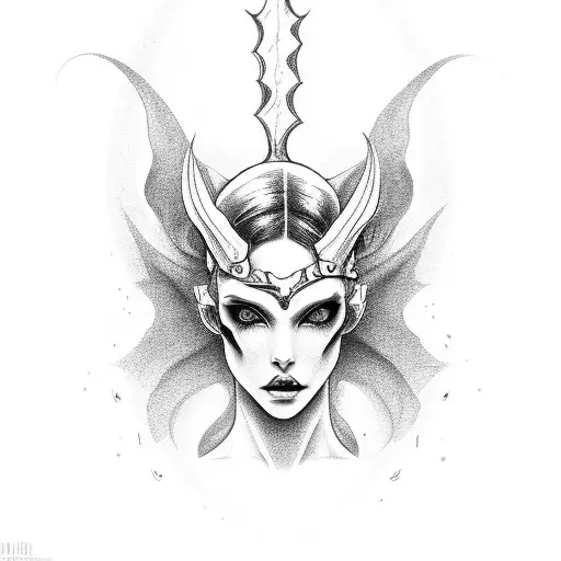 succubus tattoo design idea