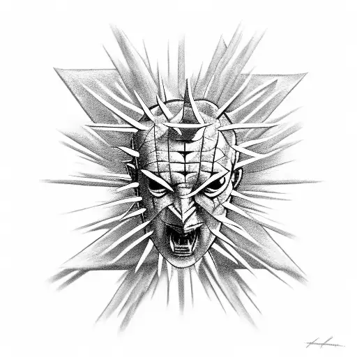 hellraiser monster tattoo design idea