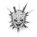 hellraiser monster tattoo design idea