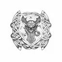 Celtic arm sleeve with ocean theme  tattoo design idea