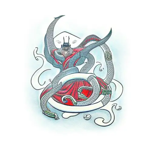 thor figth jörmungandr tattoo design idea