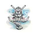 thor figth jörmungandr tattoo design idea