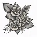 let them Let God word with zen shapes and flowers  tattoo design idea