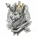 king chess piece tattoo design idea