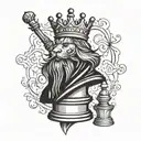 king chess piece tattoo design idea