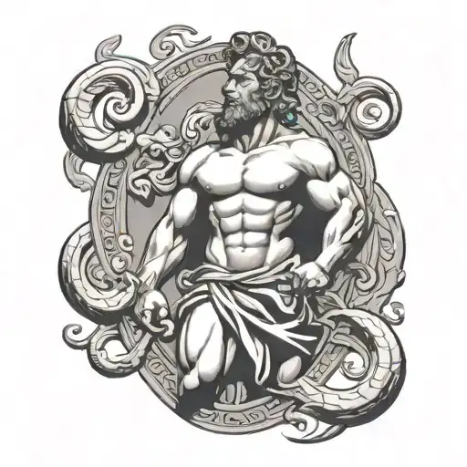 hercules greek mythology symbols tattoo design idea