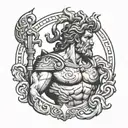 hercules greek mythology symbols tattoo design idea