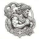 hercules greek mythology symbols tattoo design idea