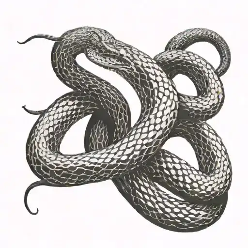 black mamba snake tattoo design idea