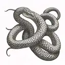 black mamba snake tattoo design idea