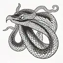 black mamba snake tattoo design idea