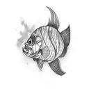 bass fish tattoo design idea