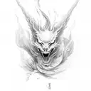 Fire sprite tattoo design idea