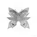 mandala moth tattoo design idea