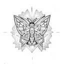 mandala moth tattoo design idea