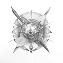 ship. with number 2 tattoo design idea