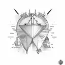 ship. with number 2 tattoo design idea