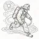 fallen firefighter  tattoo design idea