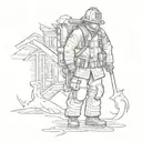 fallen firefighter  tattoo design idea
