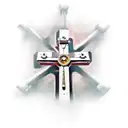 industrial crucifix tattoo design idea