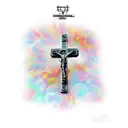 industrial crucifix tattoo design idea