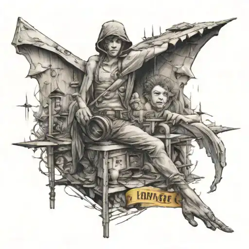 A lonely boy who gonna make it one day  tattoo design idea