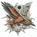 F16 flying tattoo design idea