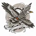 F16 flying tattoo design idea