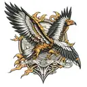 F16 flying tattoo design idea