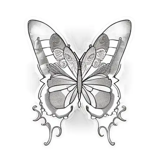 Butterly effect with concepts of stoicism and marcus aurelius sleeve tattoo design idea