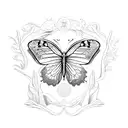 Butterly effect with concepts of stoicism and marcus aurelius sleeve tattoo design idea