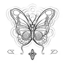 Butterly effect with concepts of stoicism and marcus aurelius sleeve tattoo design idea