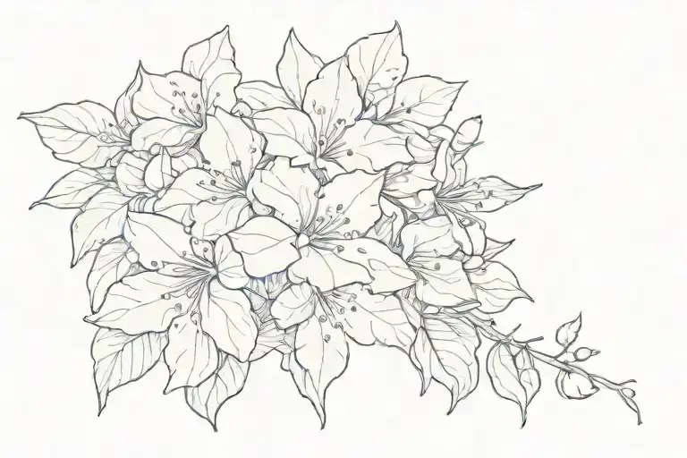 bougainvillea flowers tattoo design idea