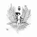 icarus falling tattoo design idea