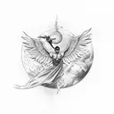 icarus falling tattoo design idea