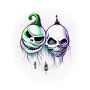 nightmare before Christmas best friends tattoo design idea
