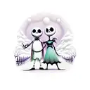 nightmare before Christmas best friends tattoo design idea